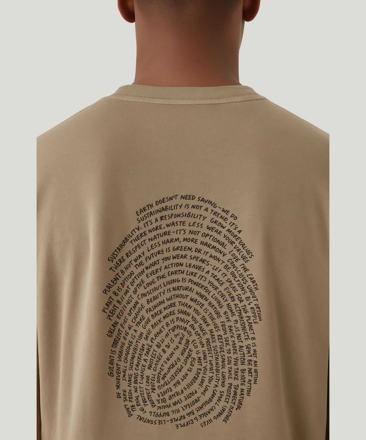 Planet B Oversized Organic T-shirt – Driftwood