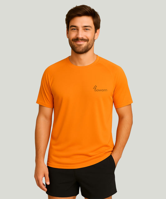 Men's recycled sports T-shirt with premium features