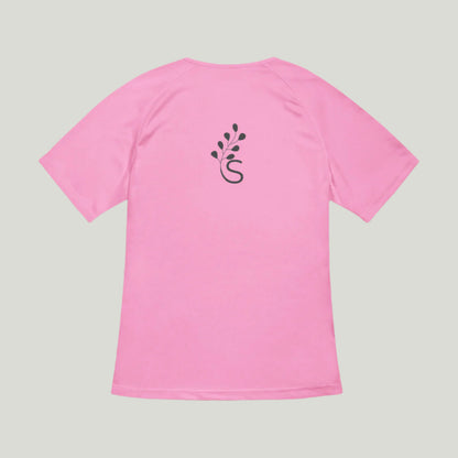 Women's recycled sports T-shirt with unique features